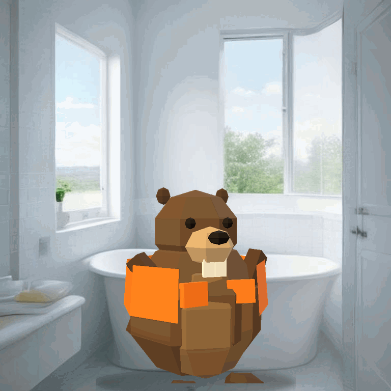 bevr in a bathroom