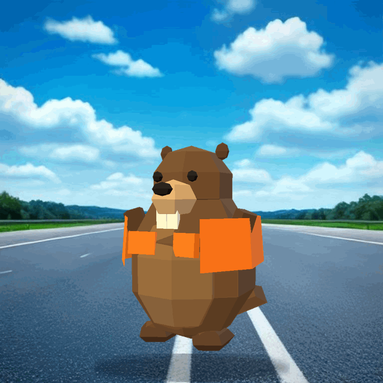 bevr on an empty highway