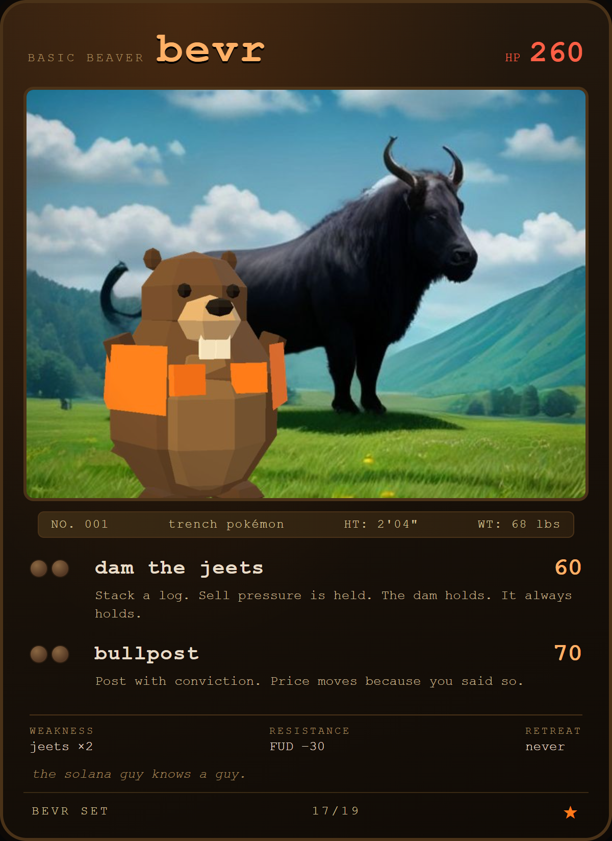 bevr card — the black bull