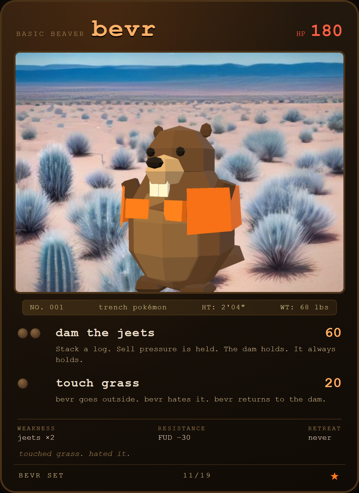 bevr card — the desert